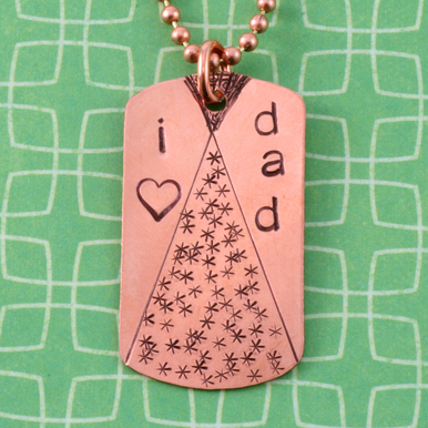 Metal Stamping Blanks Copper Large Dog Tag, 35mm (1.38") x 18mm (.71"), 24g
